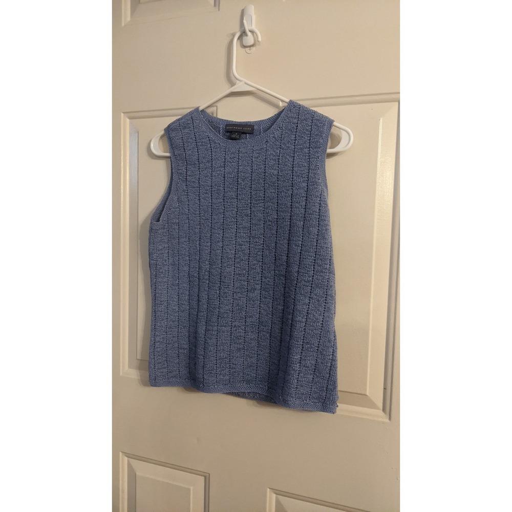 Northern Isles Periwinkle Blue Knit Sleeveless Sweater Small